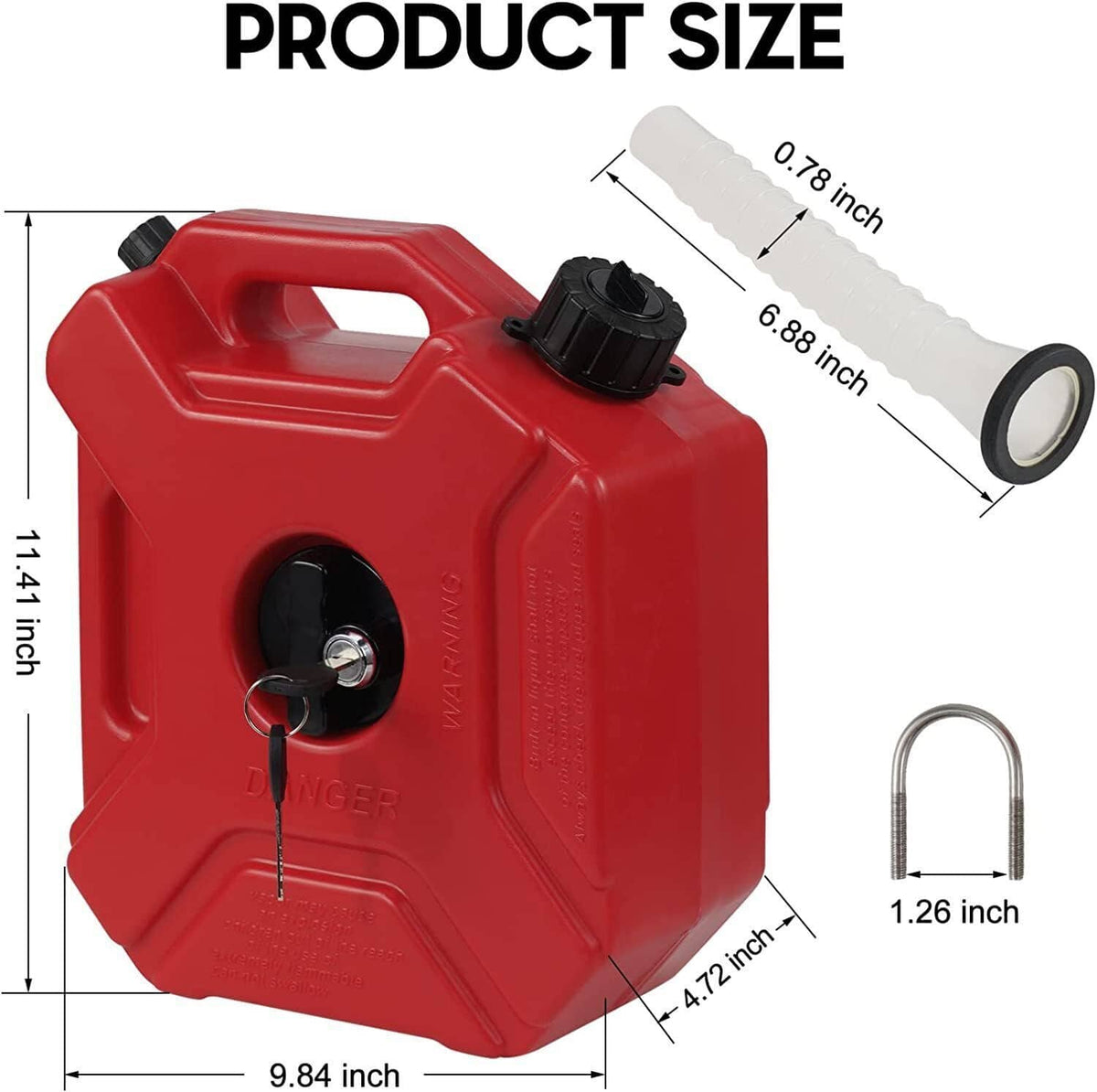 Bethesda Industrial ✨5L Gas Fuel Tank Gas Can Oil Storage Can For ATV UTV Gokart Motorcycle Car SUV