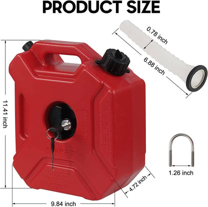 Bethesda Industrial ✨5L Gas Fuel Tank Gas Can Oil Storage Can For ATV UTV Gokart Motorcycle Car SUV