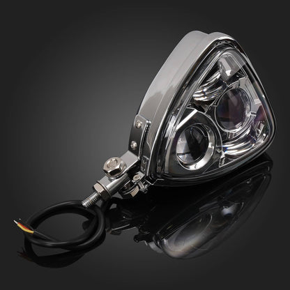 Bethesda Industrial Triangle Motorcycle Headlight Head lamp for Harley Motorcycle Chopper Cafe Racer