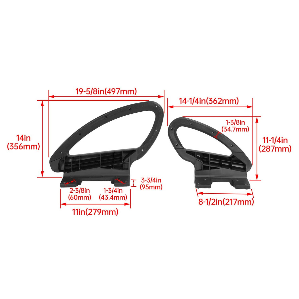 Bethesda Industrial Hip Restraint Kit #103833901 For Club Car Precedent 2012+ Driver Passenger Side