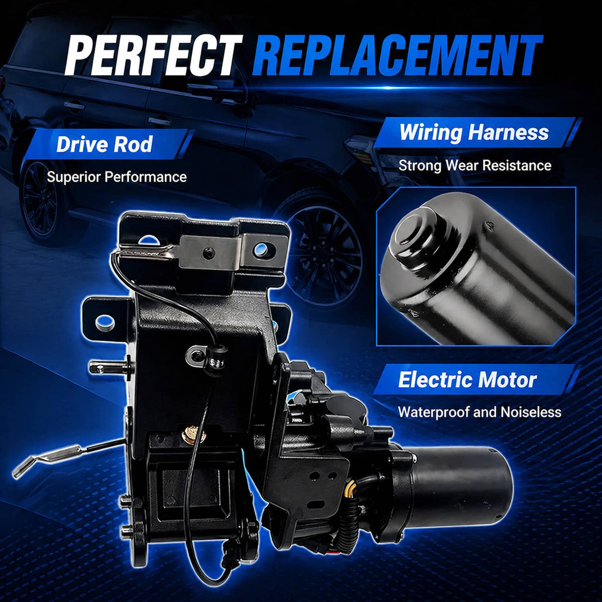 Bethesda Industrial Left & Right Side Power Running Board Motor For 2018-2024 Ford Expedition New