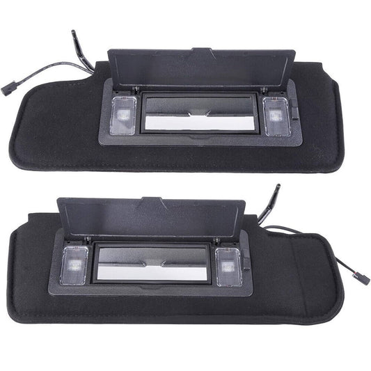 Bethesda Industrial New Pair Sun visors w/Vanity Mirror & LED Light For 84-96 Chevy Corvette C4 5.7L