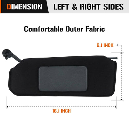 Bethesda Industrial New Updated Sun Visors Sun Shades W/Bright LED Light Set For 1997-04 Corvette C5