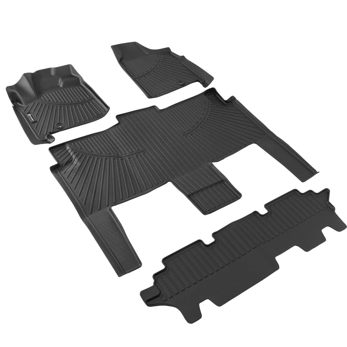 Bethesda Industrial Front & Rear Floor Mats 3 Row Liners For 2008-2016 Chrysler Town and Country