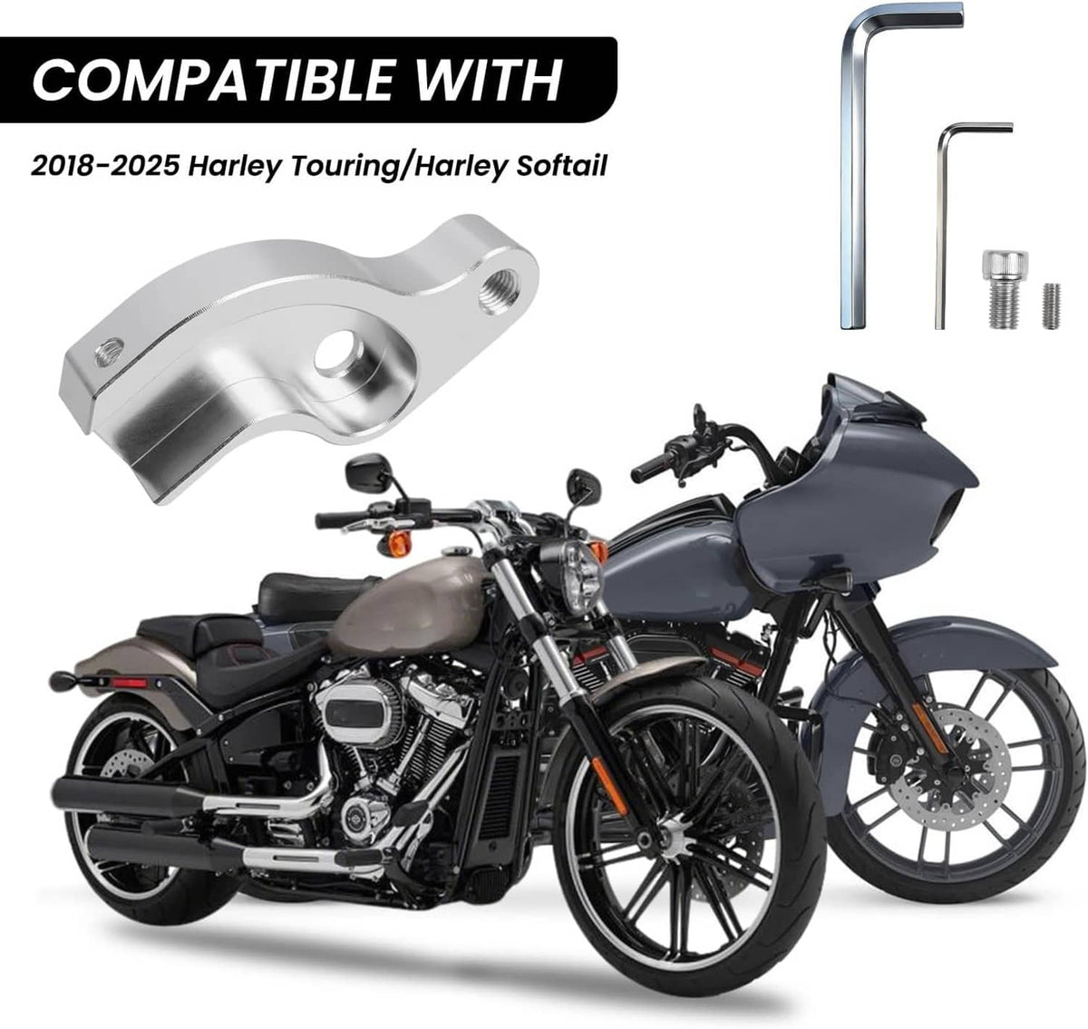 Bethesda Industrial Chrome Gear Shift Neutral Assist Bracket For Harley M8 Softail Touring Bagger