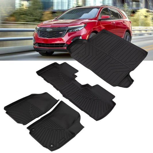 Bethesda Industrial Front Rear Floor Mats Cargo Liner Set For 2018-2024 Chevrolet Equinox All Season