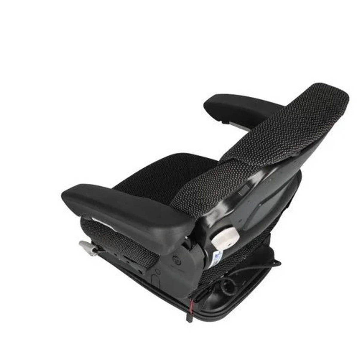 Bethesda Industrial Seat Assembly - Air Suspension Fabric Black/Gray fits John Deere
