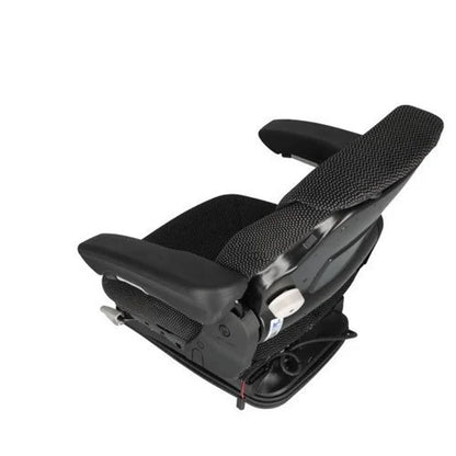 Bethesda Industrial Seat Assembly - Air Suspension Fabric Black/Gray fits John Deere