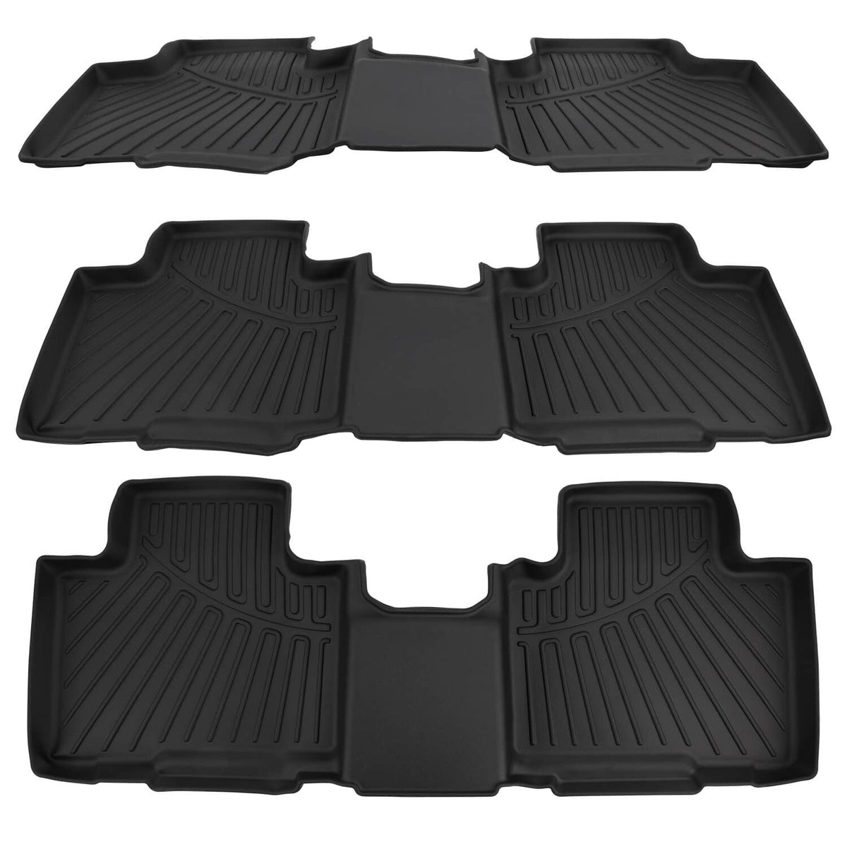Bethesda Industrial 3D TPE 3 Rows Floor Mats for 2020-2025 Toyota Highlander w/ Cargo Liner 5Pcs/Set