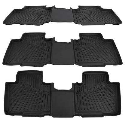 Bethesda Industrial 3D TPE 3 Rows Floor Mats for 2020-2025 Toyota Highlander w/ Cargo Liner 5Pcs/Set