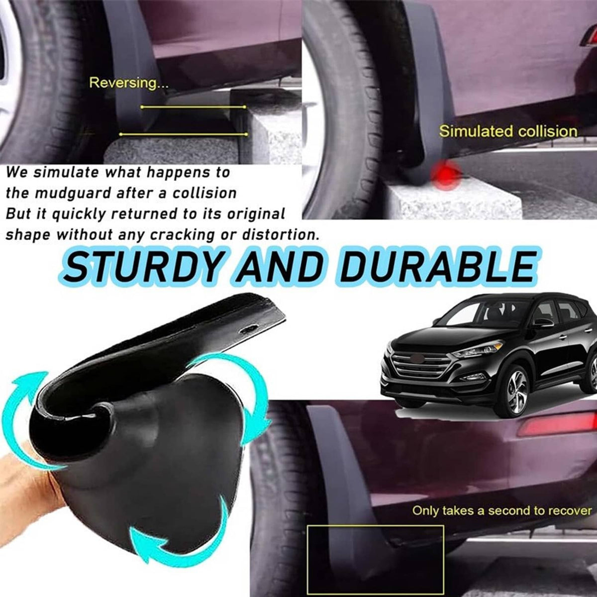 Bethesda Industrial New Mud Flaps Splash Guards Mudguards Front & Rear For 2016-2021 Hyundai Tucson