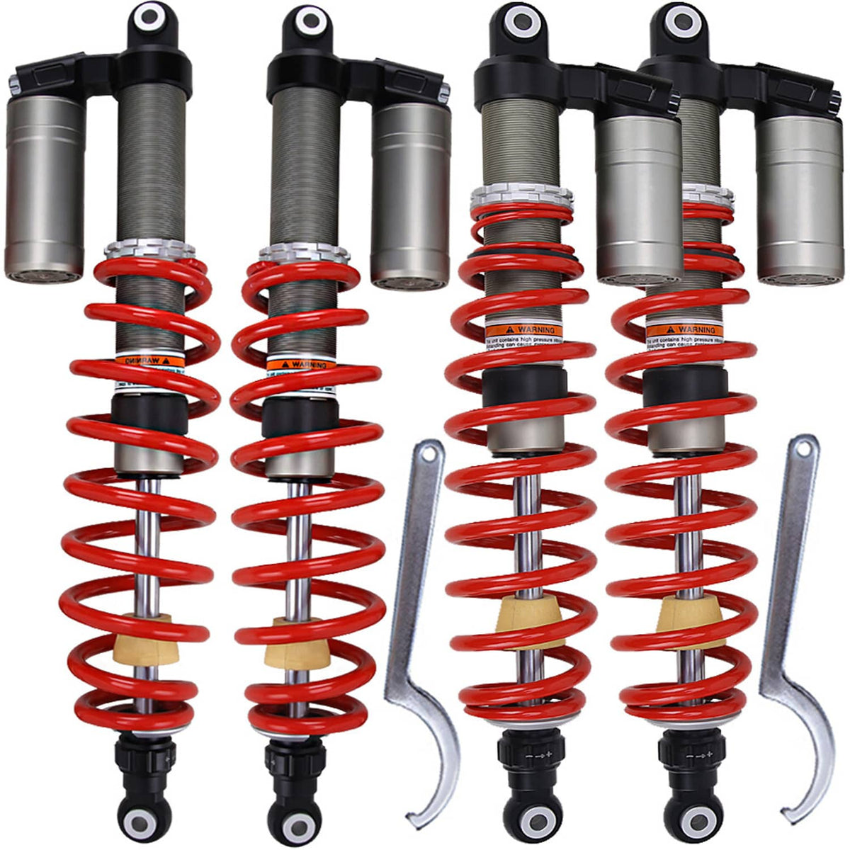 Bethesda Industrial STAGE 5 FRONT & REAR SHOCK ABSORBERS FOR 2009-14 POLARIS RZR 800 S ADJUSTABLE