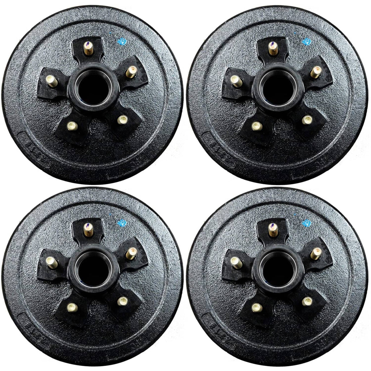 Bethesda Industrial (4) 10 in. X 2-1/4 in. Trailer Brake Hub Drum 5 on 4.5" 3500 lbs Axle 22001K