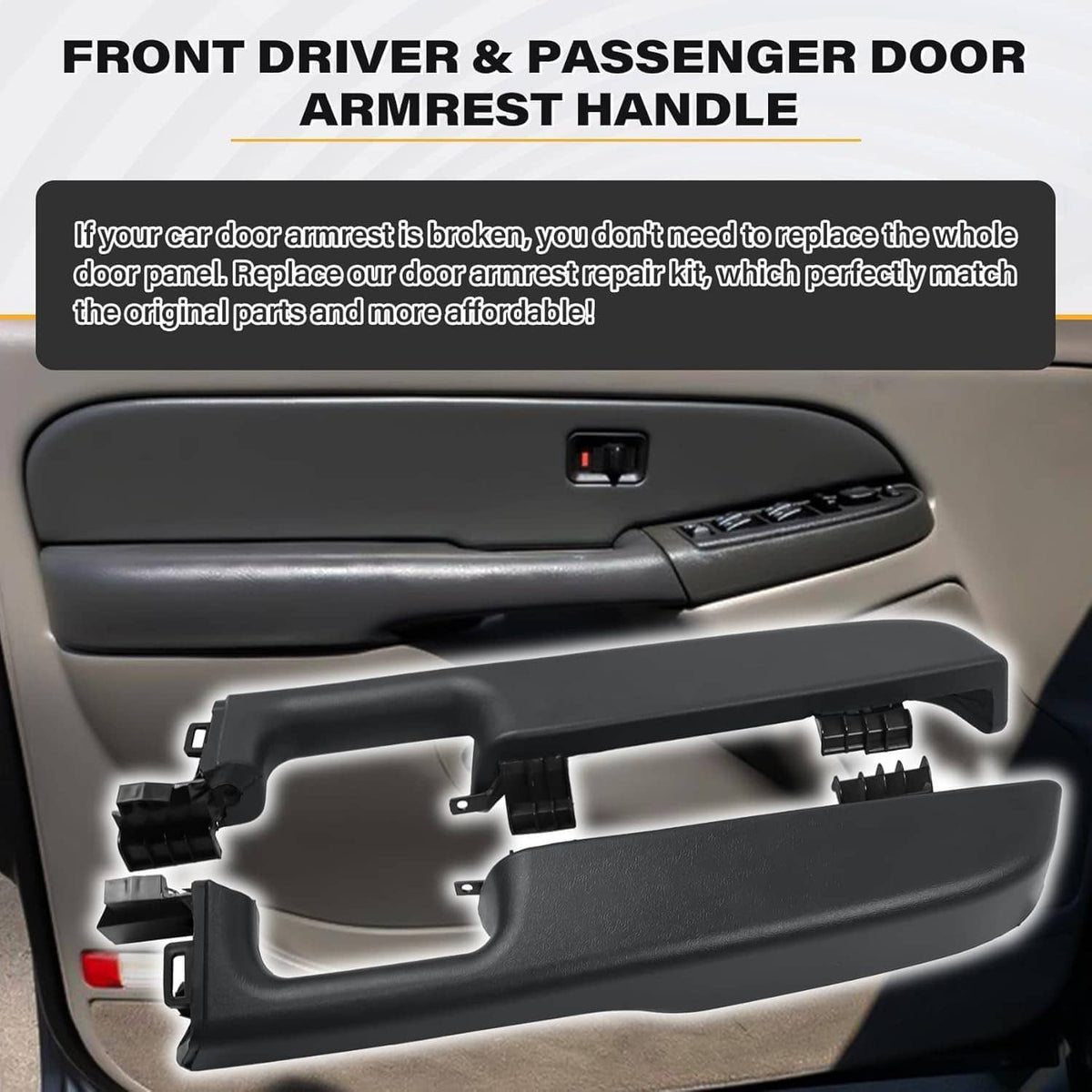 Bethesda Industrial Front Left+Right Door Armrest Handle For 1999-06 GMC Yukon Chevy Suburban/Tahoe