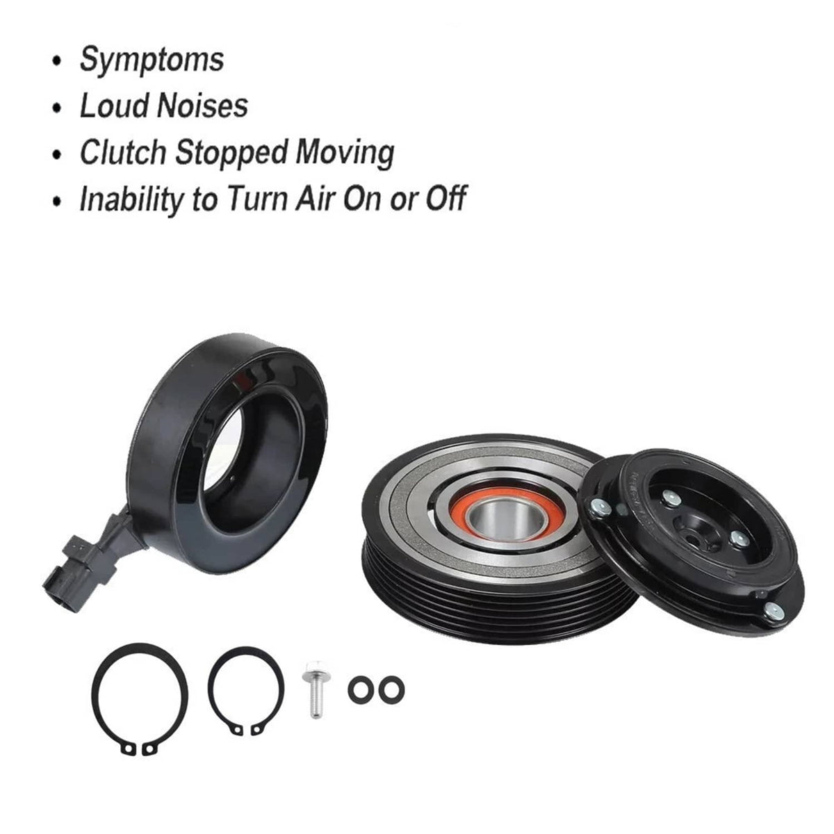 Bethesda Industrial New AC Compressor Clutch Kit Coil Pulley For 2012-2018 Jeep Wrangler 6 CyL 3.6L