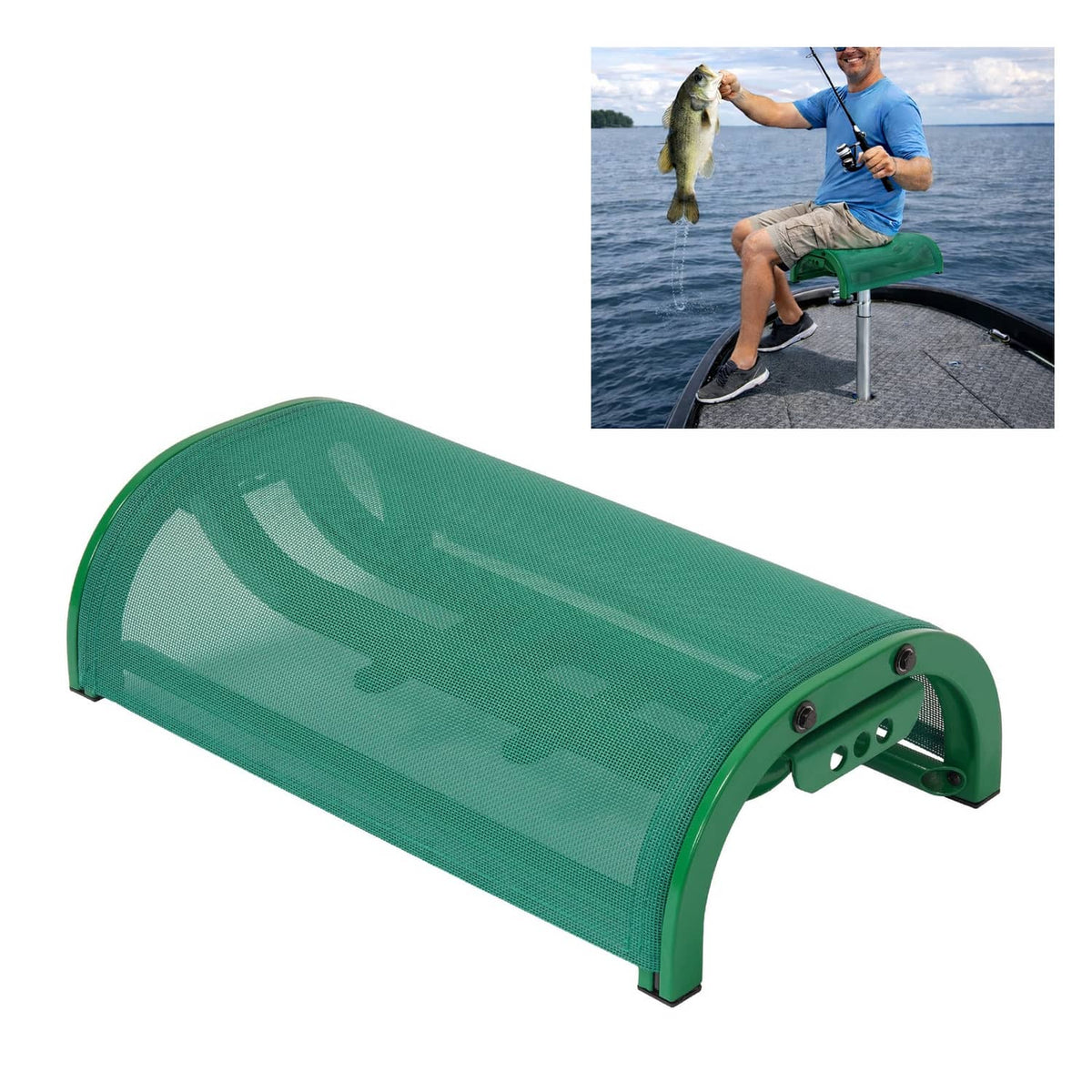 Bethesda Industrial Green Boat Seat Palma Horse Seat For B Series B-300 Aluminum Frame＆Mesh