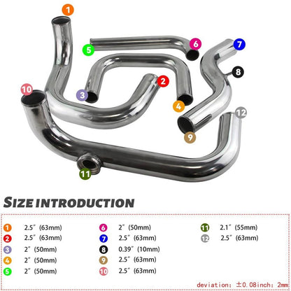 Bethesda Industrial New Intercooler Pipe Tube Kit for Honda Civic 1992-2000 Acura Integra 1994-2001