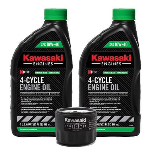 Bethesda Industrial Genuine OEM Kawasaki Engine Oil Change Kit 99969-6296 49065-0721 10W40- 4 Cycle
