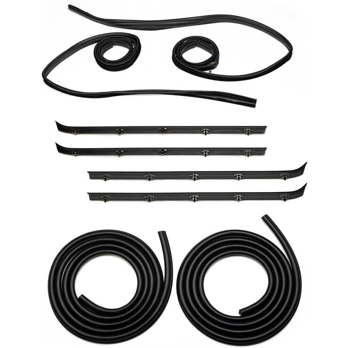 Bethesda Industrial Front Door Window Run Sweep Felts Weatherstrip Seals Kit for Chevy GMC Truck