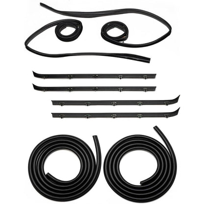 Bethesda Industrial Front Door Window Run Sweep Felts Weatherstrip Seals Kit for Chevy GMC Truck