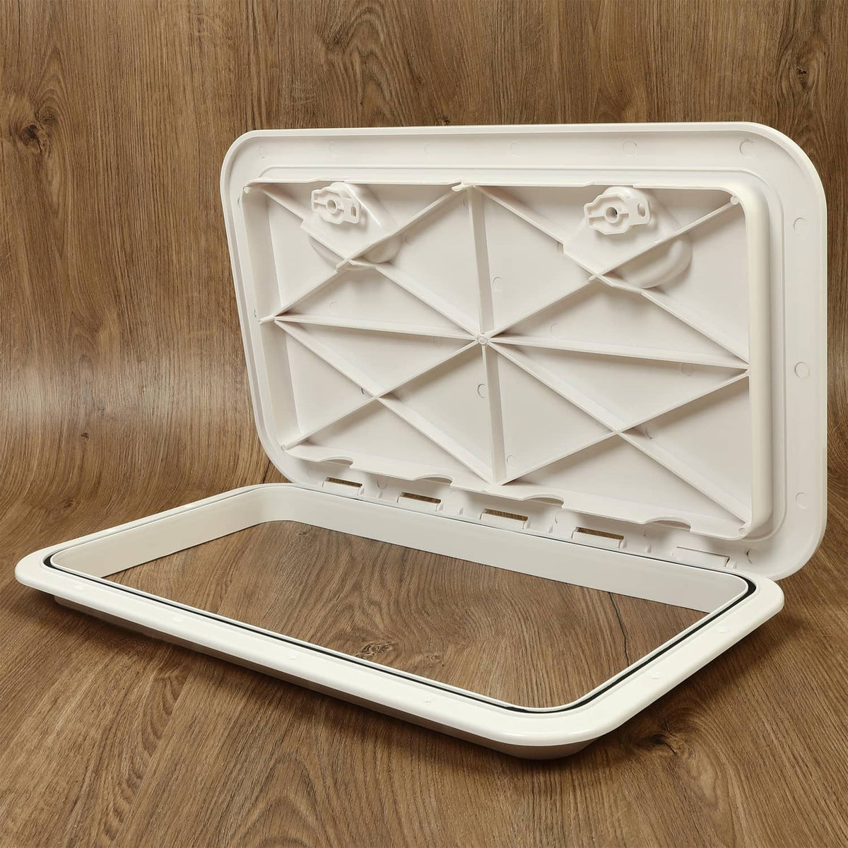Bethesda Industrial 2X MARINE BOAT Deck Access HATCH & LID 24" X 14" RV Storage ( White, ABS )
