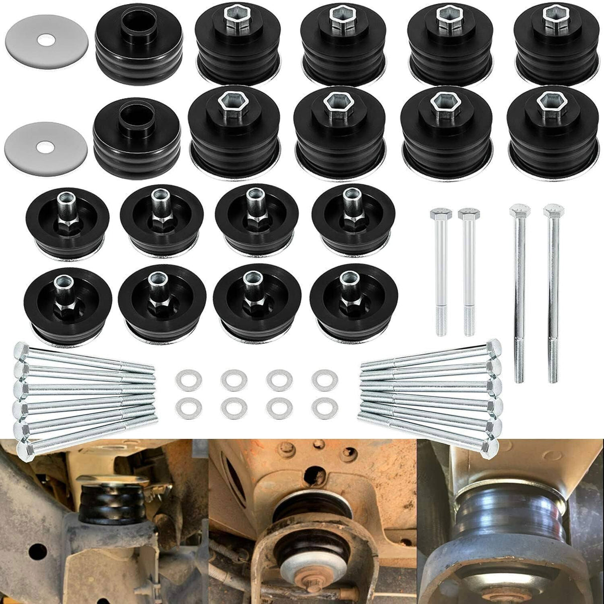 Bethesda Industrial KF04060BK Body Cab Mount Bushing Kit For Ford F250 F350 Super Duty 2/4WD 2008-16