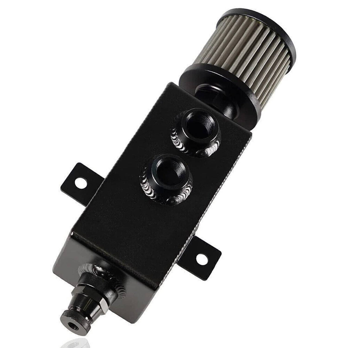 Bethesda Industrial Aluminum 1L Oil Catch Can Reservoir Tank & Breather Filter Baffled 10AN Fitting