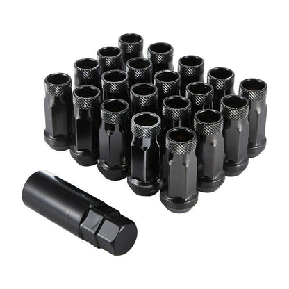 Bethesda Industrial 20Pcs M12x1.5mm Extended Steel Open Ended wheel Lug Nuts For Toyota Honda Black