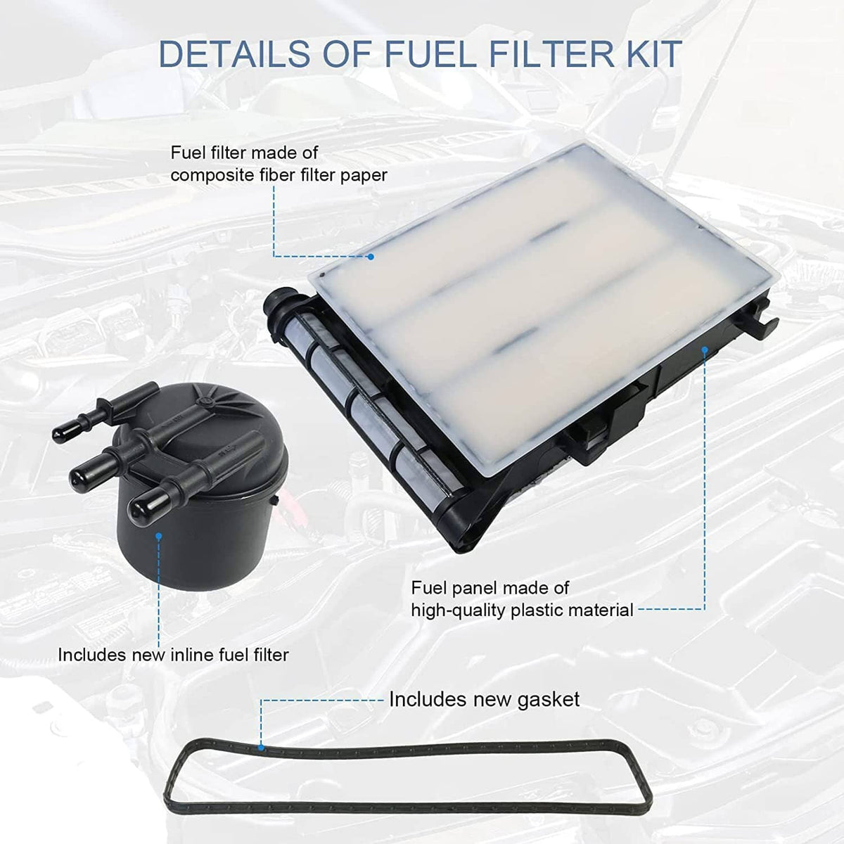 Bethesda Industrial 6Pcs Fuel/Water Filter Kit For 6.7L Ford Powerstroke 2017-20 FD4625 HC3Z-9N184-C