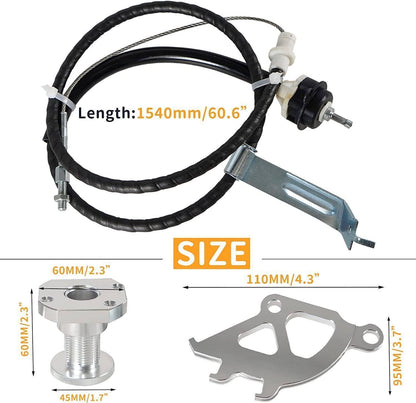 Bethesda Industrial Adjustable Clutch Cable Quadrant and Firewall Adjuster Kit For 1979-1995 Mustang