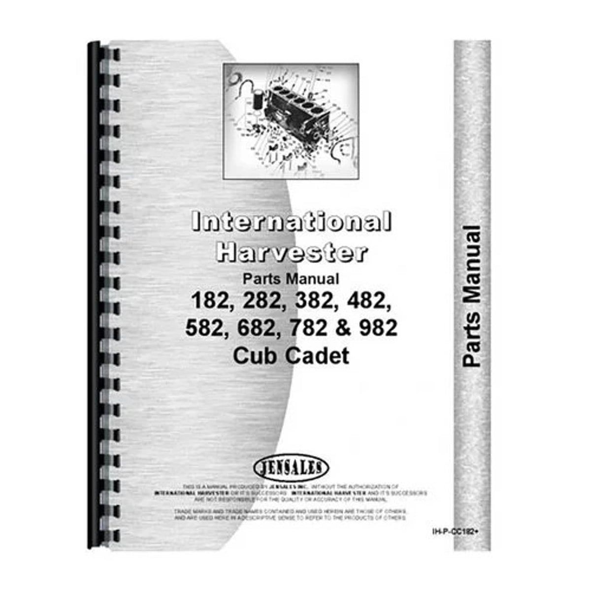 Bethesda Industrial Parts Manual fits Cub Cadet 582