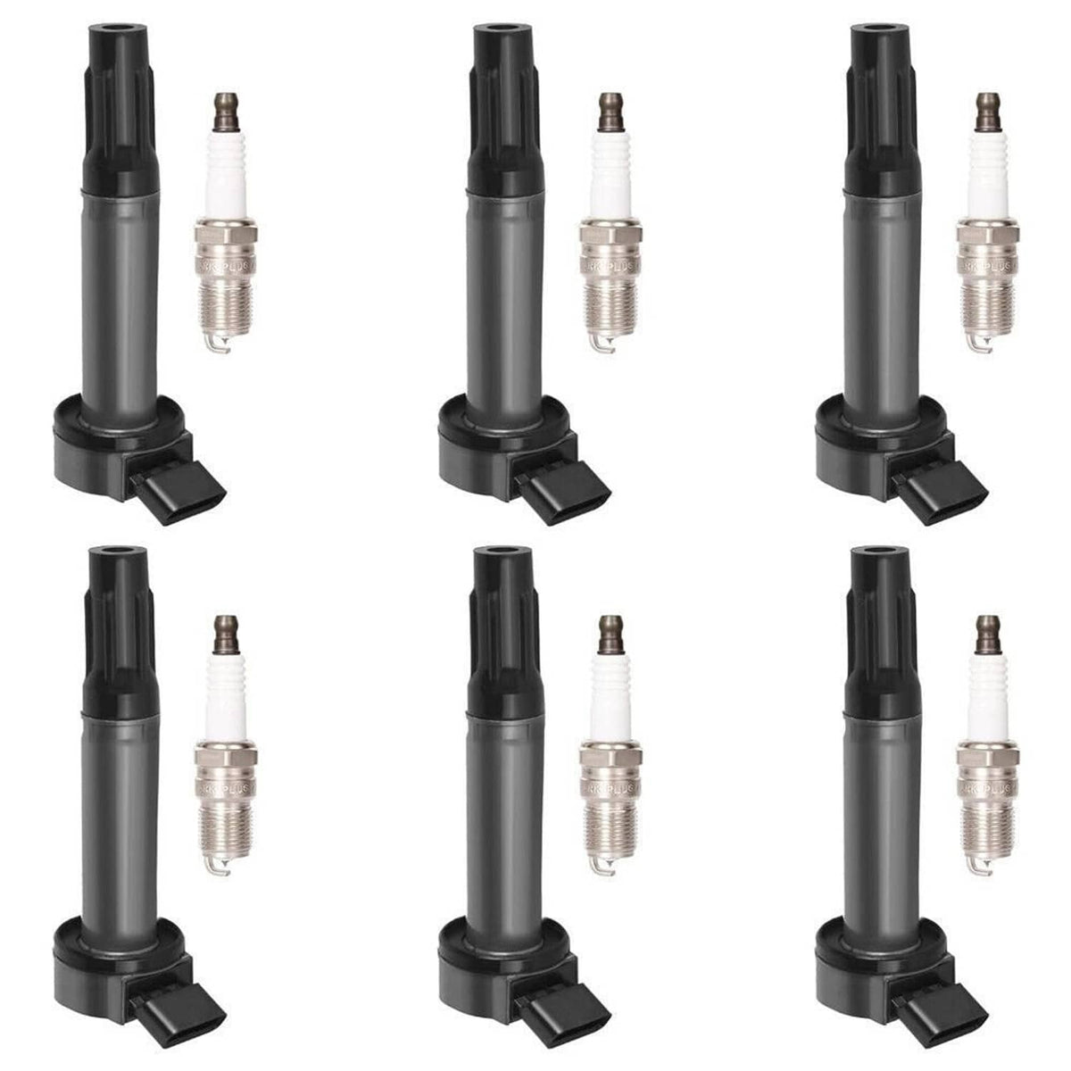 Bethesda Industrial 6Pcs Ignition Coil & Platinum TT Spark Plug For Toyota Lexus Camry 90919A2002