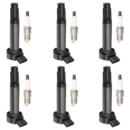 Bethesda Industrial 6Pcs Ignition Coil & Platinum TT Spark Plug For Toyota Lexus Camry 90919A2002