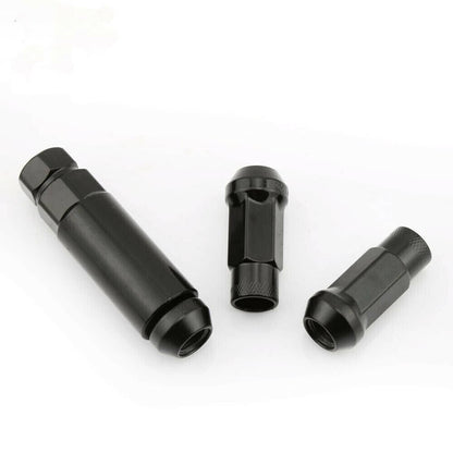 Bethesda Industrial 20Pcs M12x1.5mm Extended Steel Open Ended wheel Lug Nuts For Toyota Honda Black