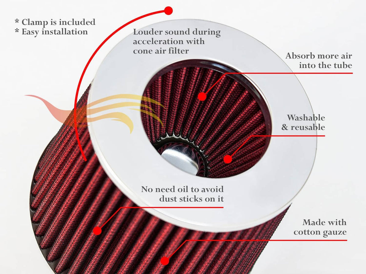 Bethesda Industrial 4" Heat Shield Cold Air Intake Set For 2005-2010 Dodge SRT-8 5.7L 6.1L V8 Engine