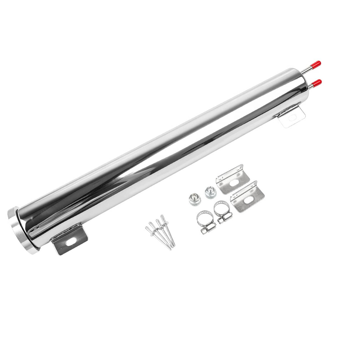 Bethesda Industrial 2" X 15" Polished Stainless Steel 24 Oz Radiator Dr Overflow Tank Bottle New