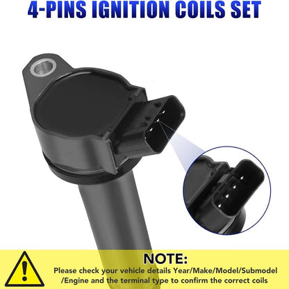 Bethesda Industrial 6Pcs Ignition Coil & Platinum TT Spark Plug For Toyota Lexus Camry 90919A2002