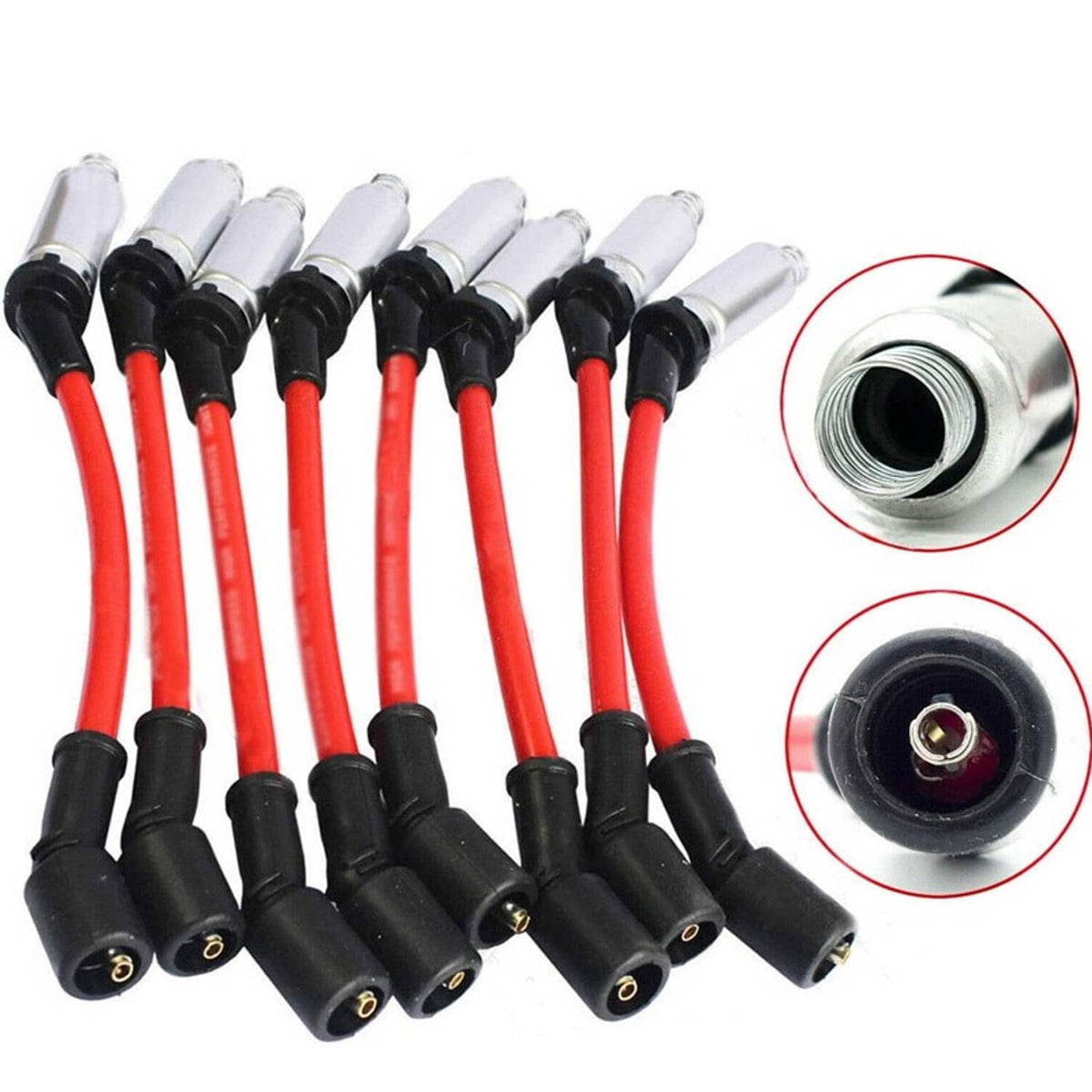Bethesda Industrial 8Pcs 48322 Spark Plug Wires Kit For 1999-2006 CHEVY GMC LS1 VORTEC 4.8 5.3 6.0L