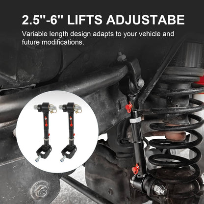 Bethesda Industrial Quick Disconnect Sway Bar Links For 98-06 TJ Cherokee 84-01 XJ with 2.5-6" Lifts