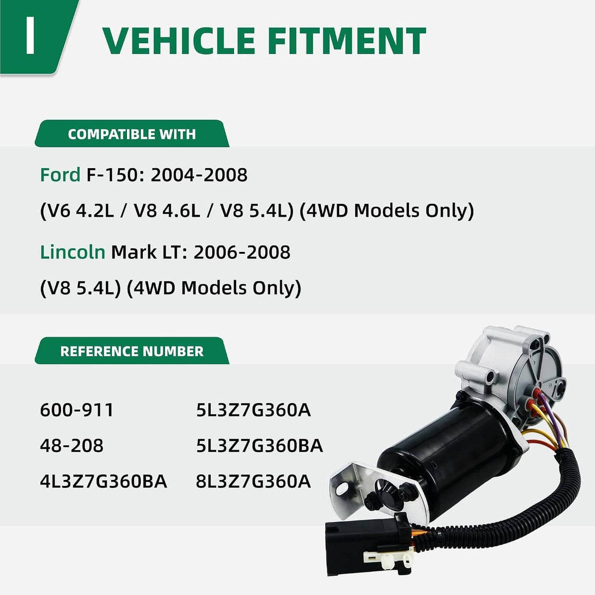 Bethesda Industrial For 2004-2008 Ford F150 F-150 Transfer Case Shift Motor Actuator 600-911 New
