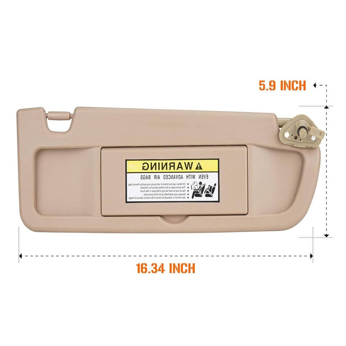 Bethesda Industrial 2Pcs Beige Sun Visor Left & Right Visor Kit For 2006-2011 Honda Civic Visors