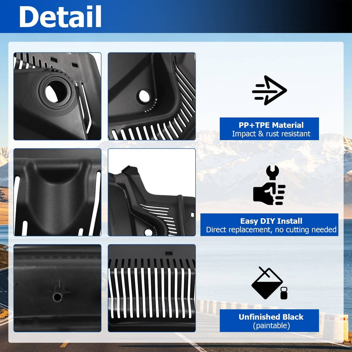 Bethesda Industrial Windshield Cowl Grille Wiper Panel Top for Ford Explorer 2011-2019 BB5Z78022A68A