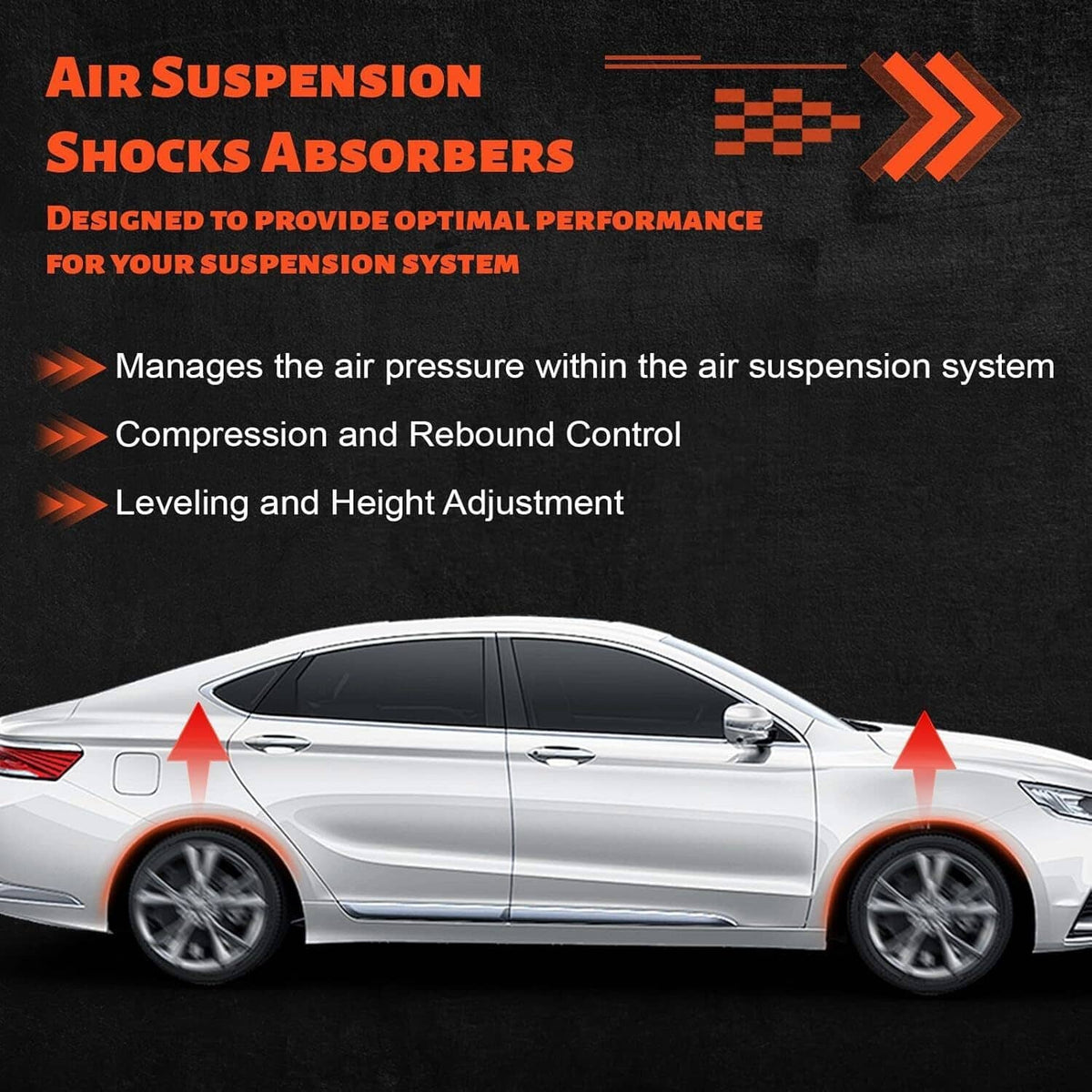 Bethesda Industrial Pair Front Air Suspension Shock Struts w/ADS For Mercedes W166 X166 GL450 GLS550
