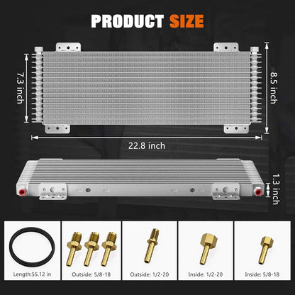Bethesda Industrial LPD47391 For Tru-Cool 40,000 40k GVW Transmission Oil Cooler Low-Pressure Drop