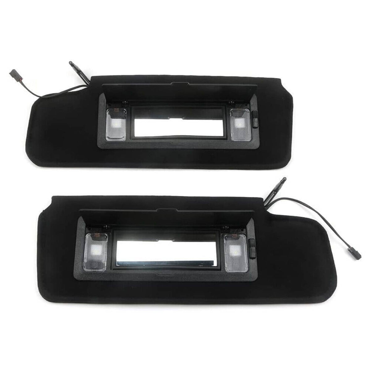 Bethesda Industrial Pair Sun visors w/Vanity Mirror & LED Light For 1984-1996 Chevy Corvette C4 5.7L
