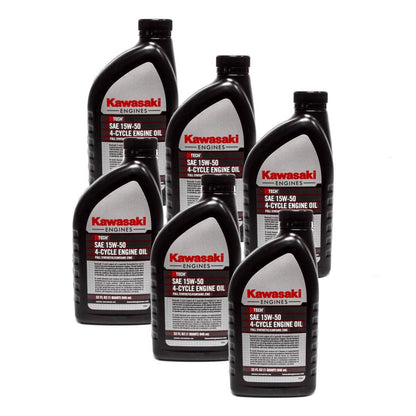 Bethesda Industrial 6PK Quart Genuine OEM Kawasaki 4 Cycle Engine K-Tech Hydro Oil 15W50 99969-6501
