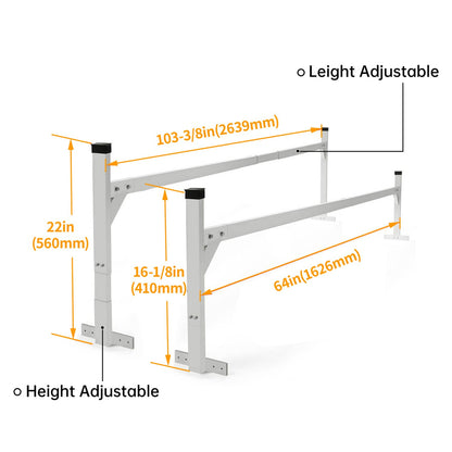 Bethesda Industrial Adjustable Roof Mount Ladder Rack Bracket 400 lbs For Universal Trailer 4'-8.5'