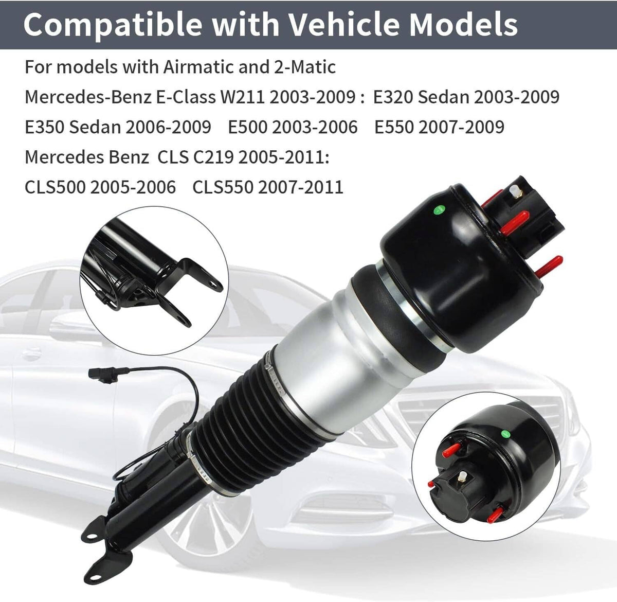 Bethesda Industrial Air Suspension Strut Front Left For Mercedes E320 E500 E550 CLS500 A2113205513