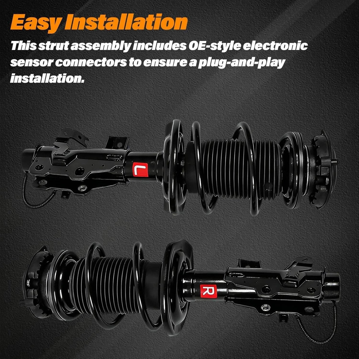 Bethesda Industrial Pair Front Struts Assys w/Electronic For 2016-2024 Chevrolet Camaro 85649816