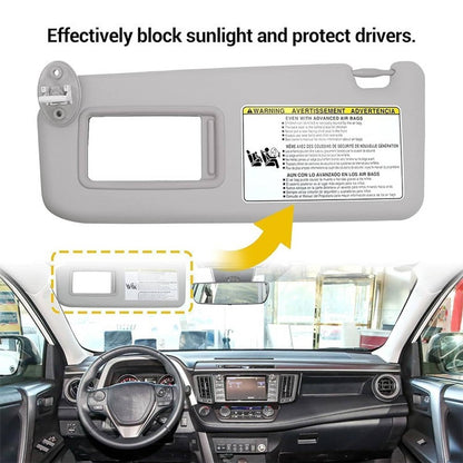 Bethesda Industrial Gray Sun Visor W/ Mirror for 2013-18 Toyota RAV4 74320-42595-B1 Left Driver Side